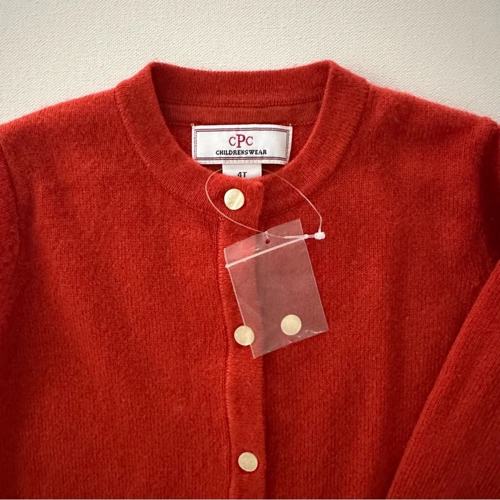 CPC Childrenswear 4T Toddler Girl Wool Cashmere Cardigan Orange